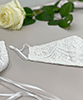 Verona Bridal Face Mask & Bag (Ivory White) by Tiffany Rose
