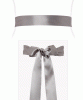 Smooth Satin Sash Slim Long Charcoal by Alie Street