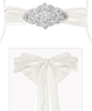 Silk Crystal Sash Ivory by Alie Street