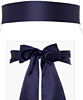 Smooth Satin Sash Midnight Blue by Alie Street