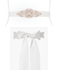 Victoria Pearl Beaded Sash Ivory by Alie Street