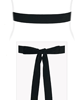 Velvet Ribbon Sash Black by Alie Street