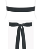 Velvet Ribbon Sash Grey Smoke by Alie Street