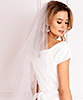 Cut Edge Wedding Veil Long (Ivory White) by Alie Street