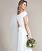 Hochzeitsschleier mit Schnittkante lang (Elfenbein Weiß) by Tiffany Rose