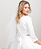 Cut Edge Wedding Veil Short (Ivory White) by Alie Street