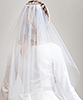 Zweistufiger Brautschleider kurz (Elfenbein Weiß) by Tiffany Rose