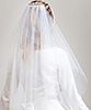 Voile de mariée cut edge court (Ivoire) by Alie Street