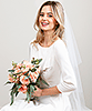 Cut Edge Wedding Veil Short (Ivory White) by Alie Street