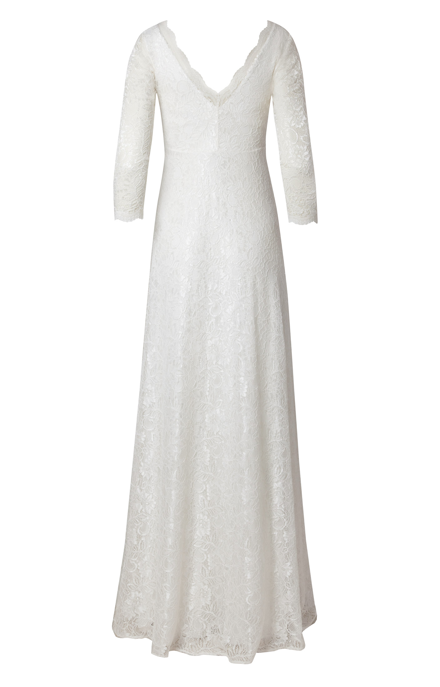 Phase Eight Eliza Ivory Sequin Lace Sleeve Trail Bridal Wedding Dress 14 to 16 