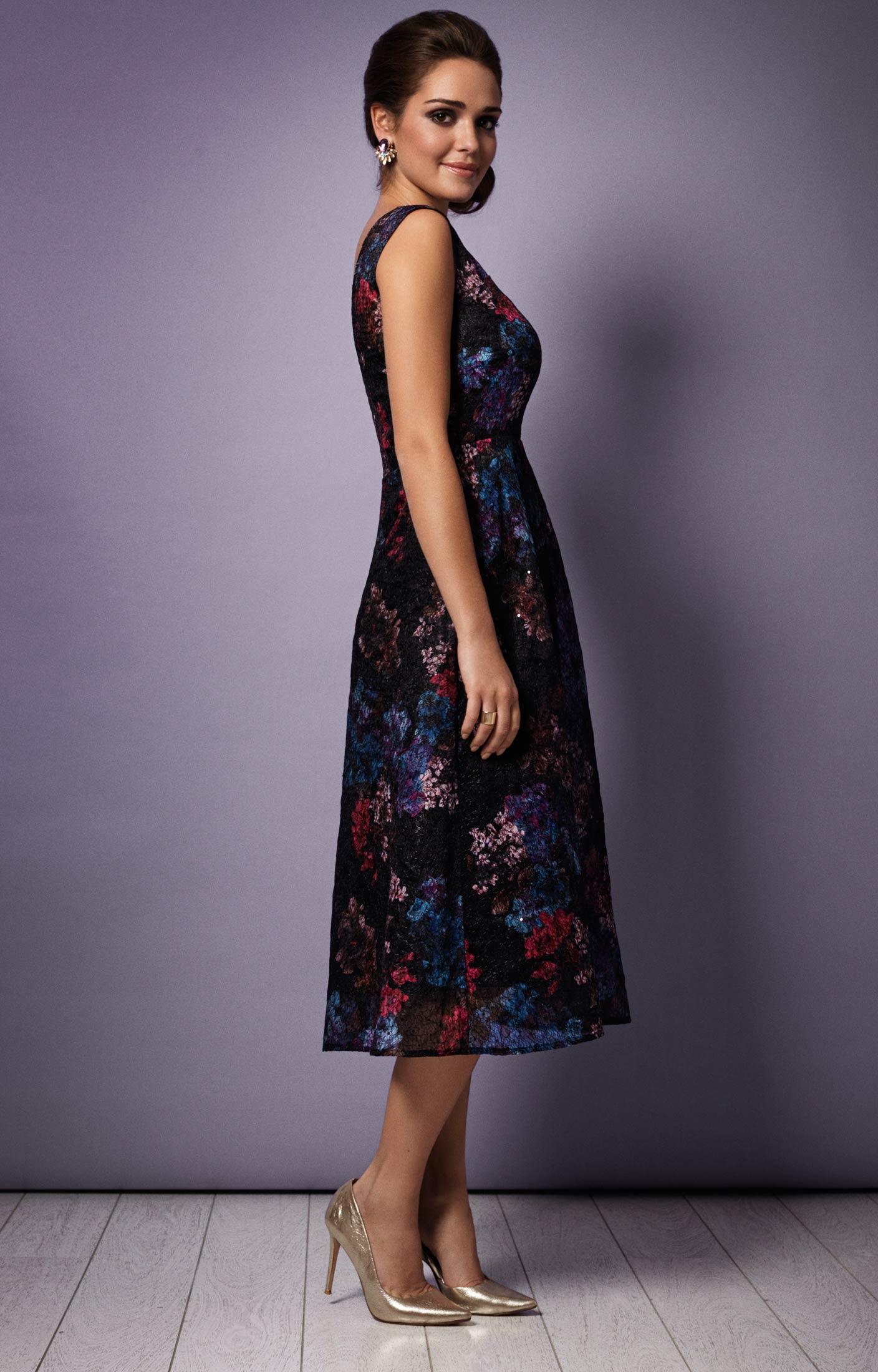 Azalia Midi Evening Gown (Oriental Bloom) - Evening Dresses, Occasion ...