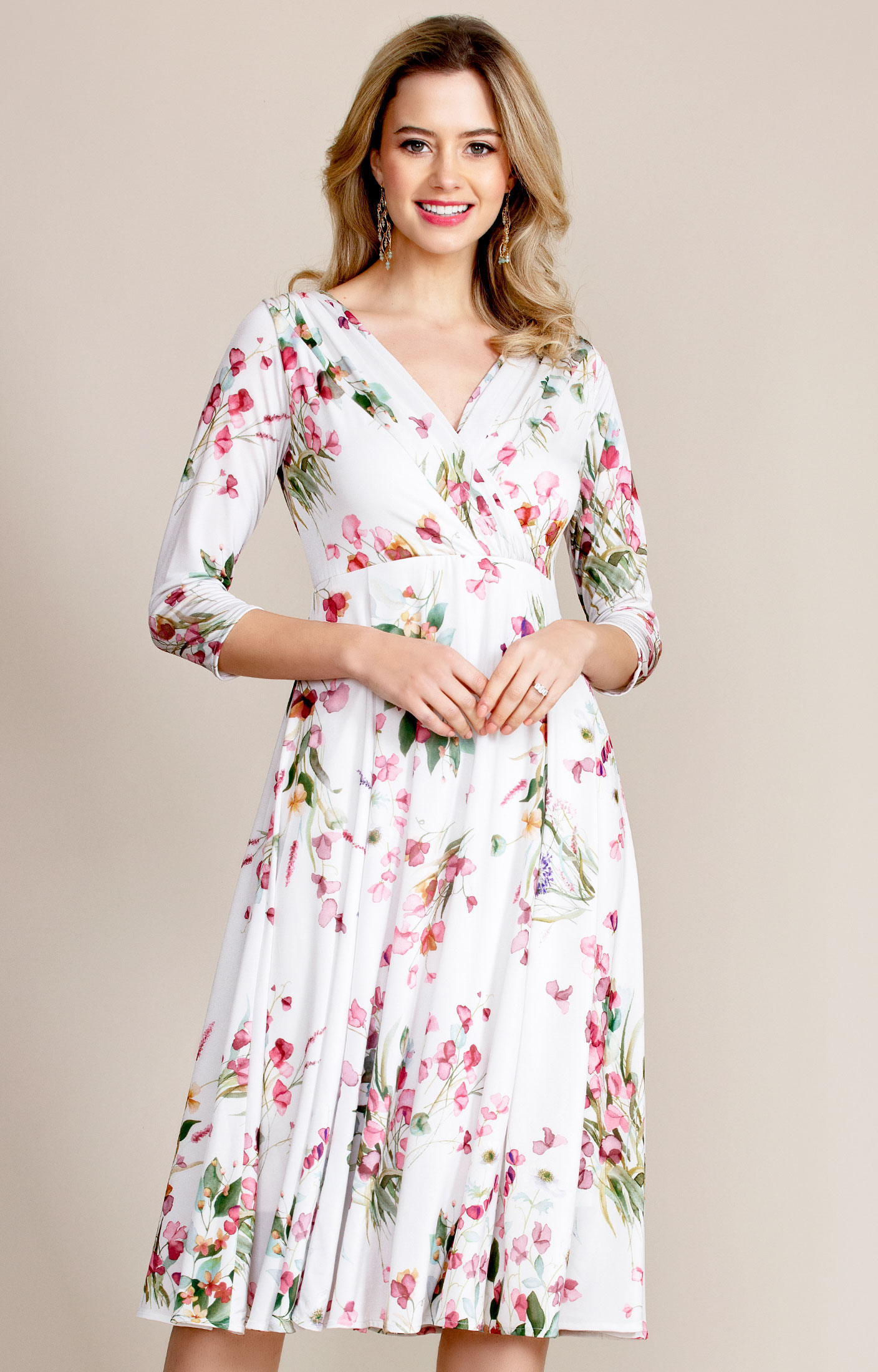 Annie Dress (Petal Pink Floral) - Evening Dresses, Occasion Wear and ...