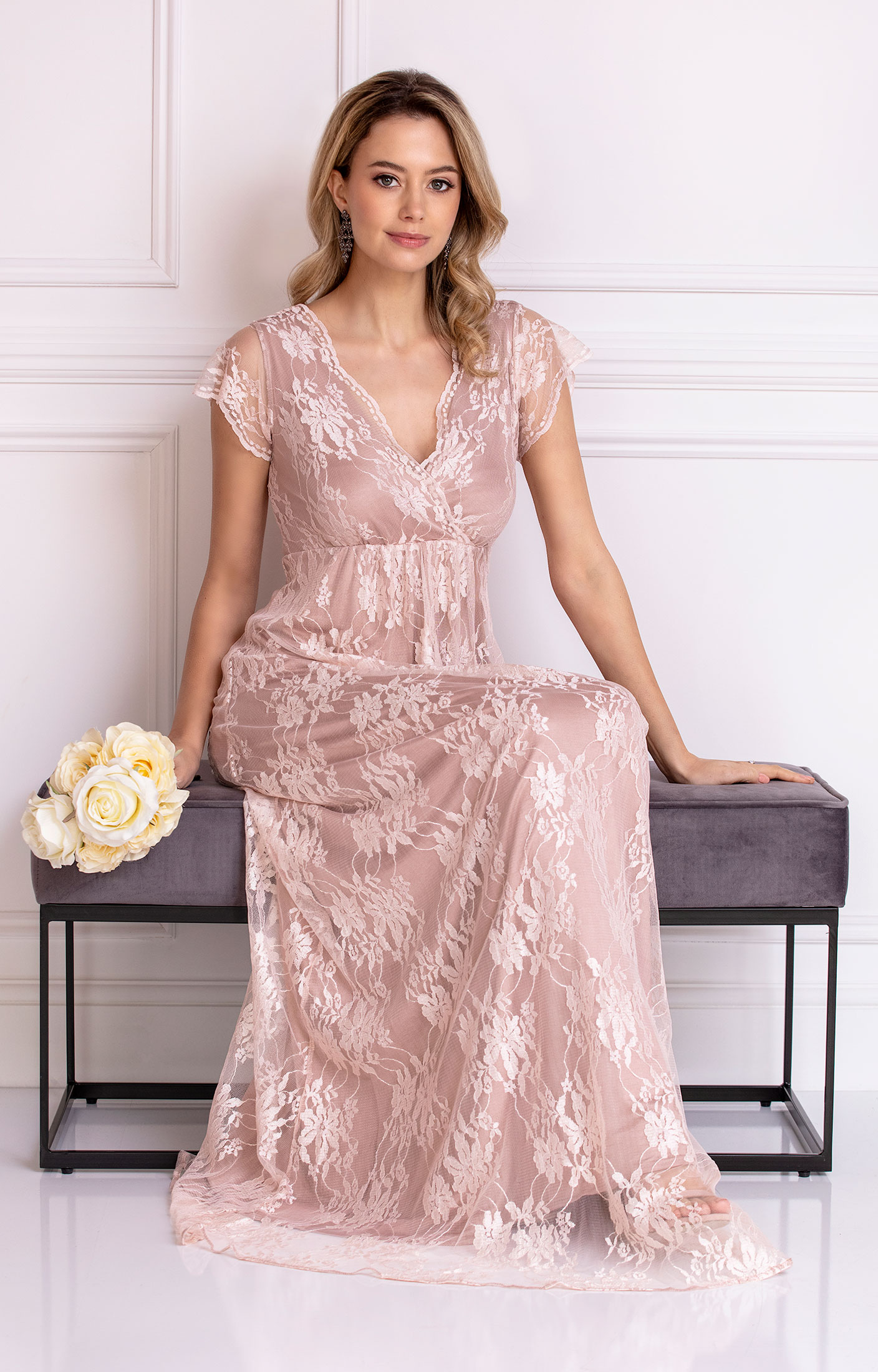 Evangeline Evening Gown (Blush) - Wedding Dresses, Evening Wear and ...