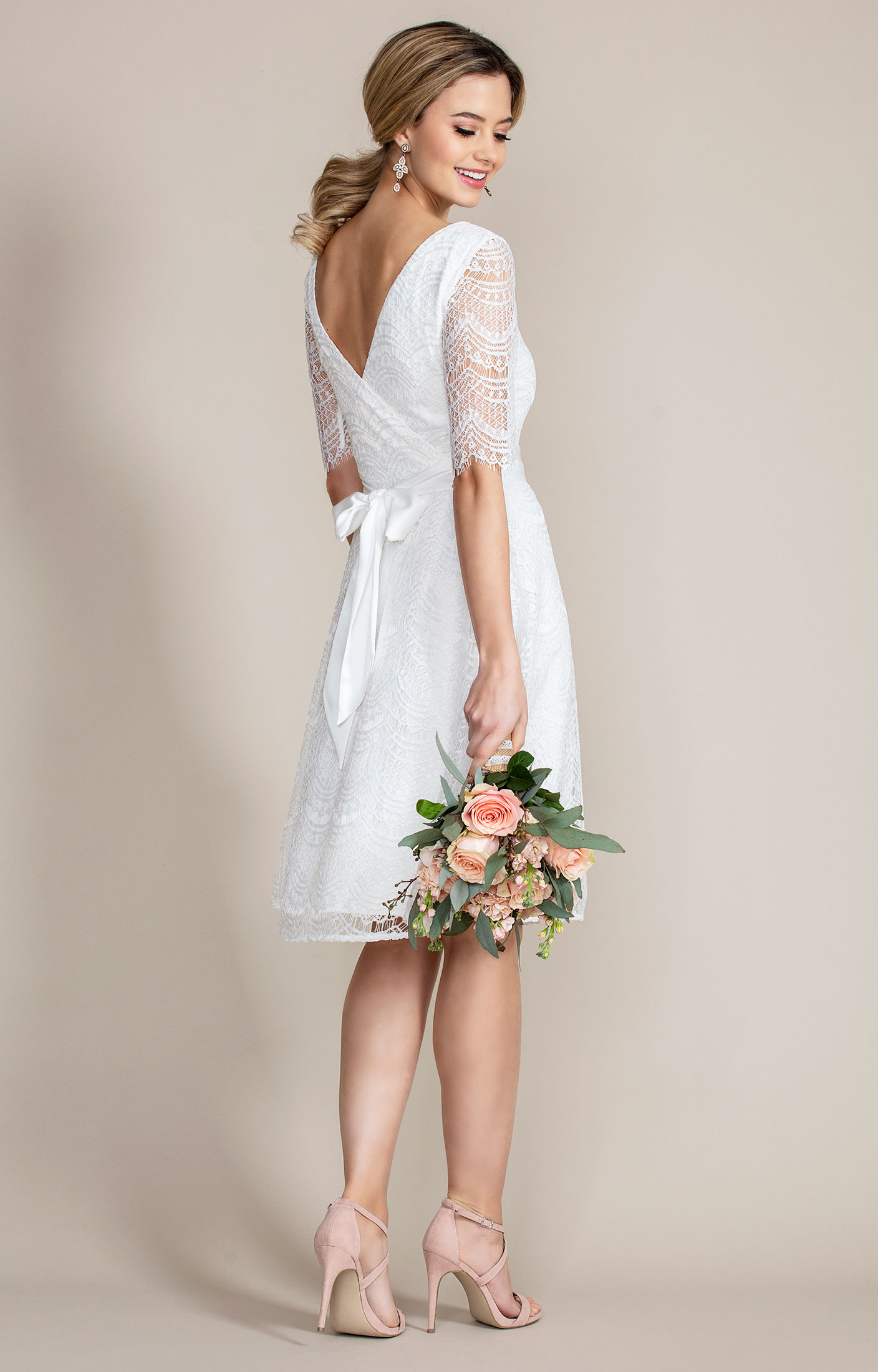 Lace Dress short Ivory - Wedding Dresses, Evening Wear Clothes by Alie Street.