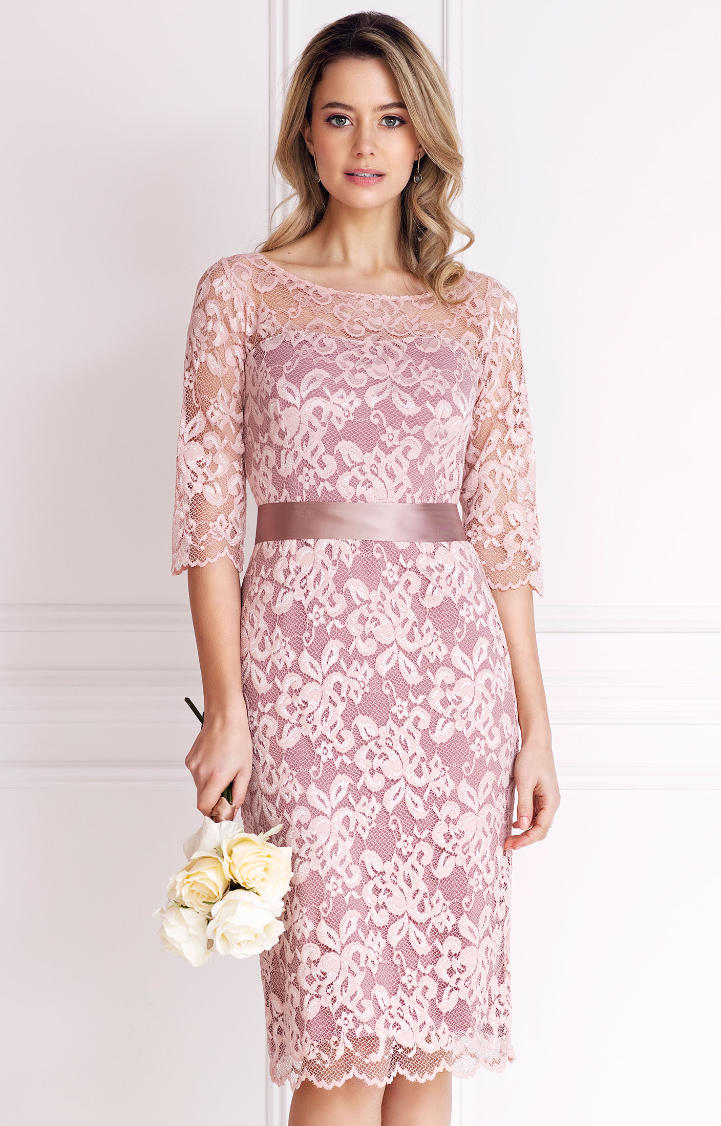 Lila Occasion Dress Short Vintage Rose - Evening Dresses ...