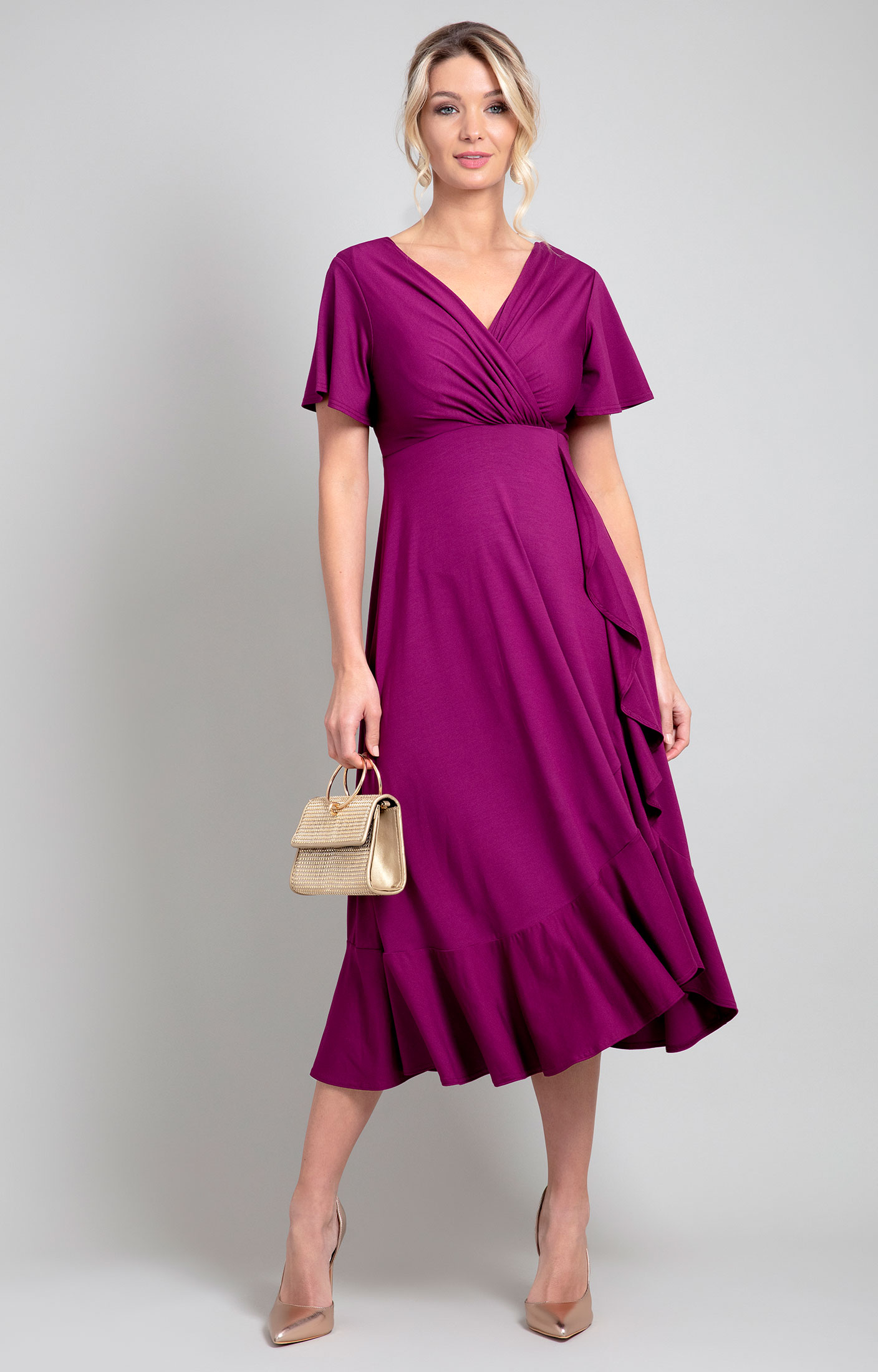 Waterfall Dress Boysenberry Pink - Evening Dresses, Occasion Wear and ...