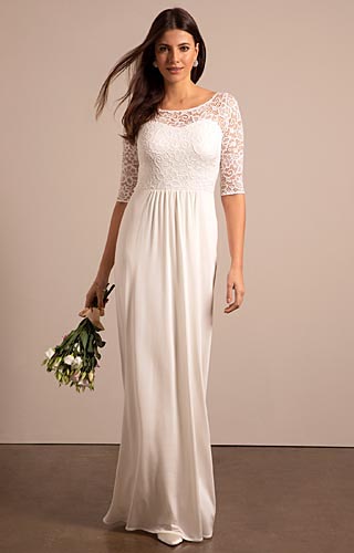 Adriana Gown Long (Ivory) by Alie Street