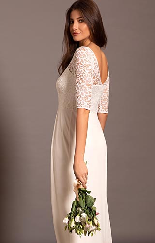 Adriana Gown Long (Ivory) by Alie Street