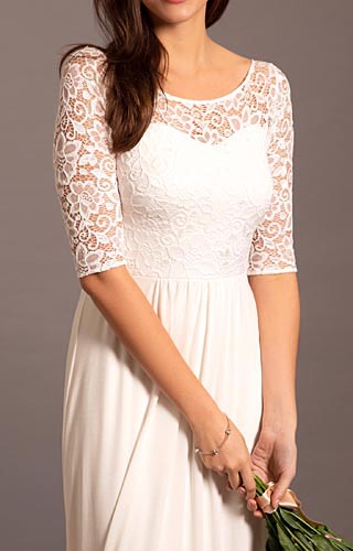 Adriana Gown Long (Ivory) by Alie Street