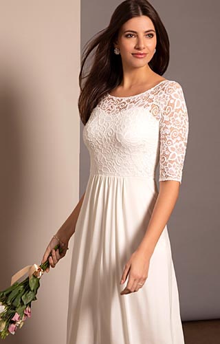 Adriana Gown Long (Ivory) by Alie Street