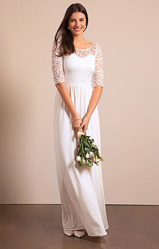 Adriana Gown Long (Ivory) by Alie Street