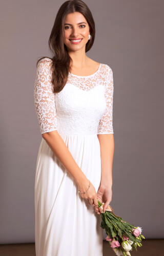 Adriana Gown Long (Ivory) by Alie Street