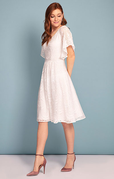 Beth Kimono Dress Ivory White by Alie Street