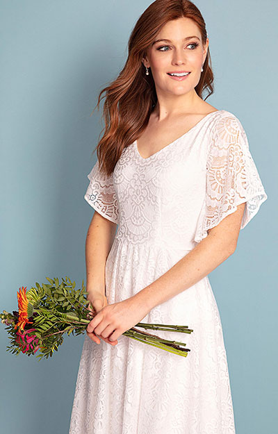 Beth Kimono Dress Ivory White by Alie Street