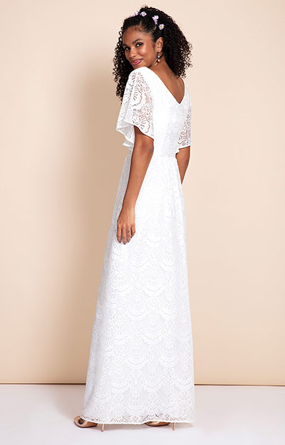 Beth Kimono Gown Ivory White by Alie Street