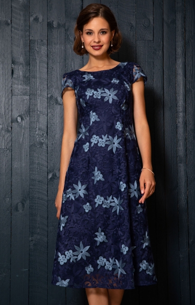 Charlotte Lace Dress (Midnight Blue) by Alie Street