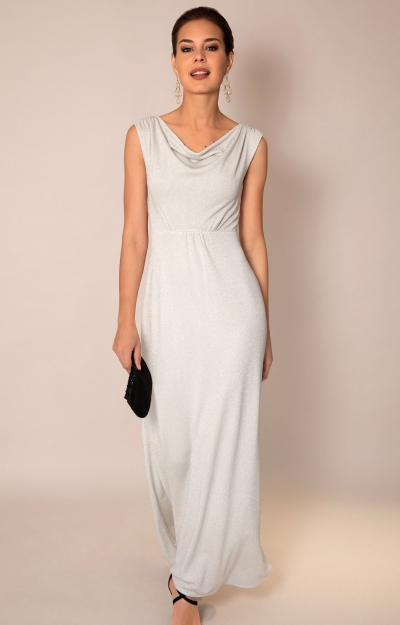 Cruise Cowl Neck Maxi Dress (Moonstone Shimmer) by Alie Street