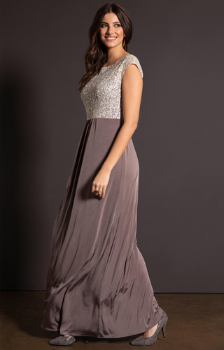 Abendkleid Cooc in Dusky Truffle by Alie Street