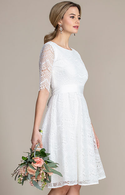 Evie Lace Dress short Ivory by Alie Street