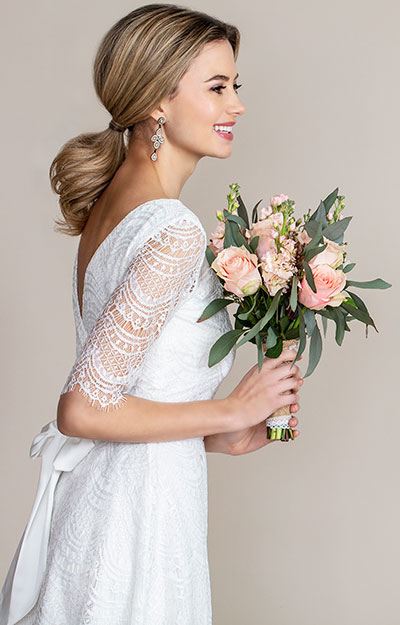 Evie Lace Dress short Ivory by Alie Street