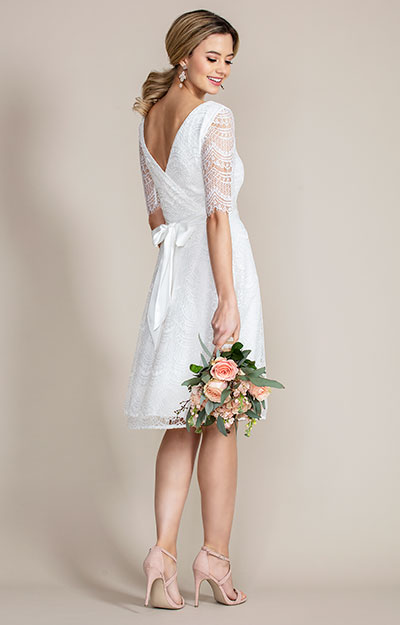 Evie Lace Dress short Ivory by Alie Street