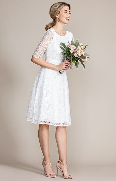 Evie Lace Dress short Ivory by Alie Street