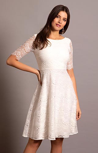 Evie Lace Dress short Ivory by Alie Street