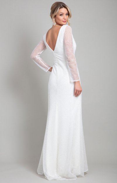 Robe Iris longue (Blanc Scintillant) by Alie Street