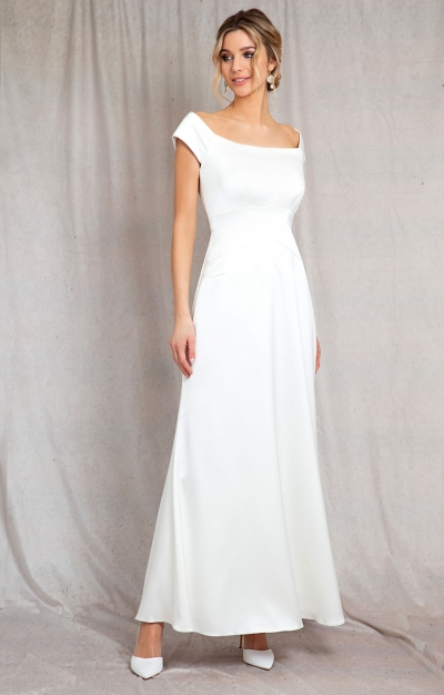 Jasmine Off The Shoulder Gown (Ivory) by Alie Street