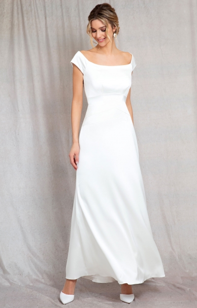 Jasmine Off The Shoulder Gown (Ivory) by Alie Street