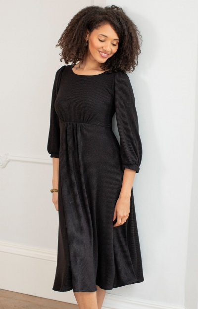 Kimberly Midi Dress (Sparkle Black) by Alie Street