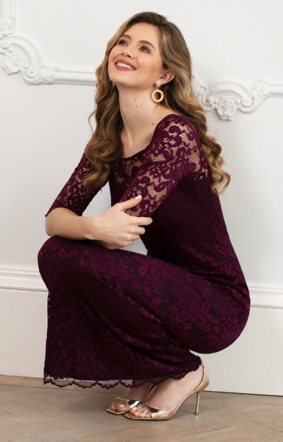 Lila Gown Long (Claret) by Alie Street