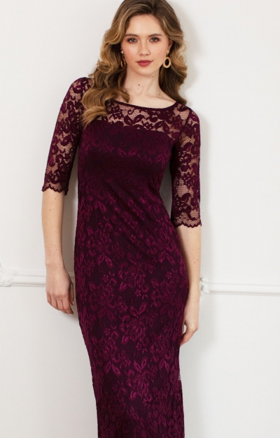 Lila Gown Long (Claret) by Alie Street