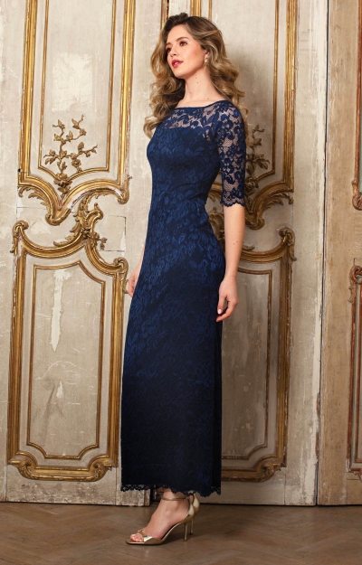 Lila Gown Long (Navy) by Alie Street