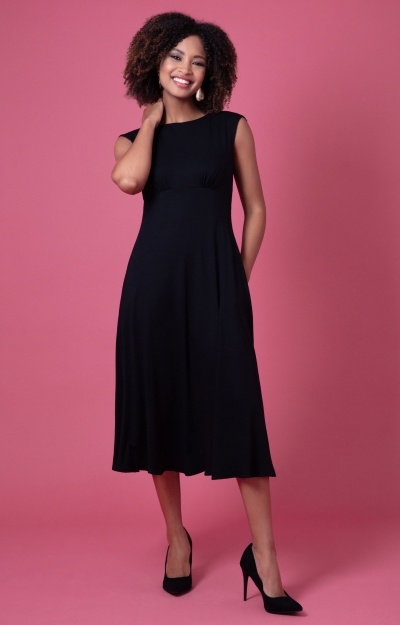 Luna Midi Dress (Black) by Alie Street