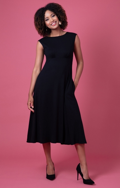 Luna Midi Dress (Black) by Alie Street