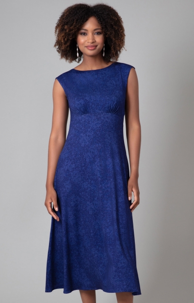 Midi-Kleid Luna (Mitternachtsblau) by Alie Street