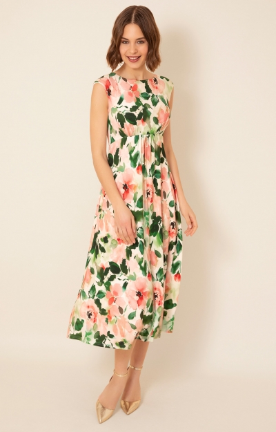 Luna Midi Dress (Peony Pink) by Alie Street