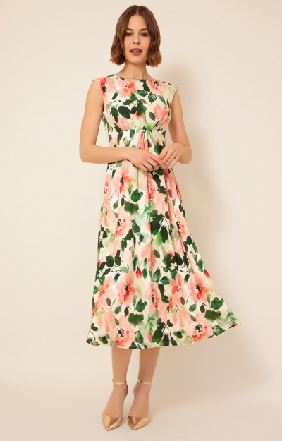 Luna Midi Dress (Peony Pink) by Alie Street