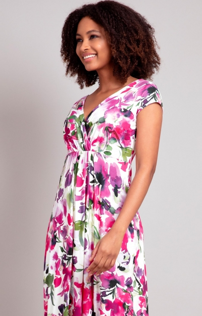 Maxi-Kleid Sophia Petite (Fuchsia Florals) by Alie Street